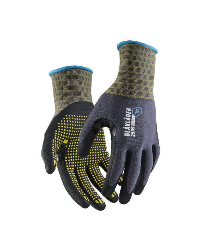 Gants de travail nitrile avec adhérence par points