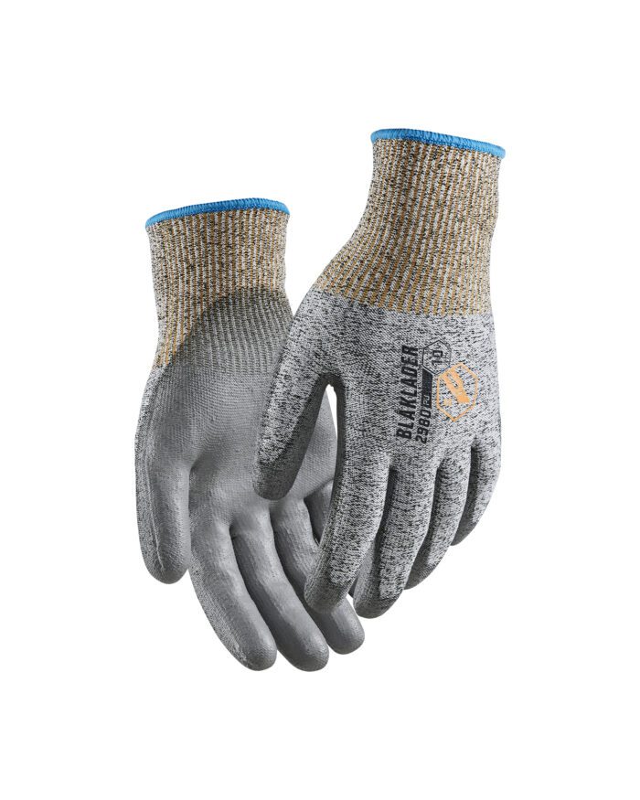 Gants de travail en PU trempé anti coupure niveau C