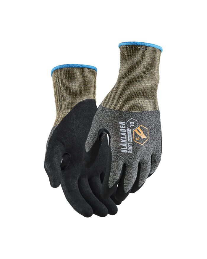 Gants de travail en nitrile trempé anti coupure niveau C