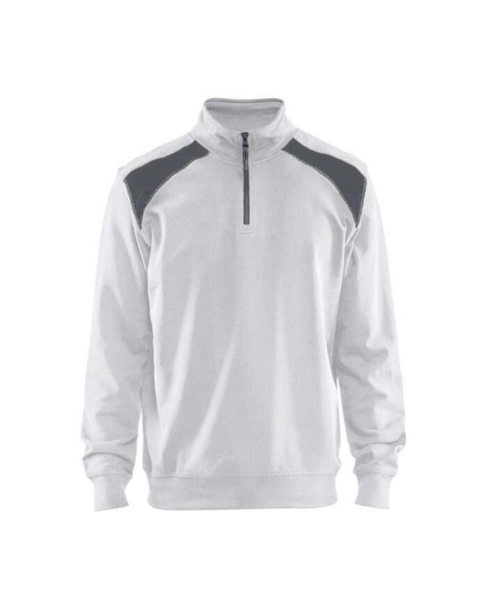Sweat col camionneur bicolore