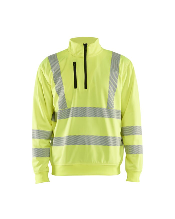 Sweat col zippé haute-visibilité