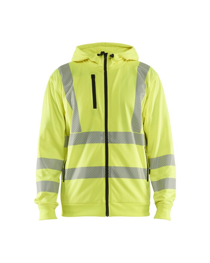 Sweat à capuche zippé haute-visibilité