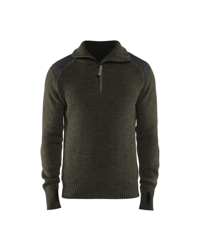 Sweat en laine col zippé