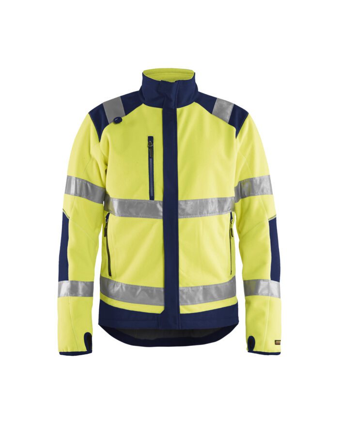 Veste polaire coupe-vent haute-visibilité