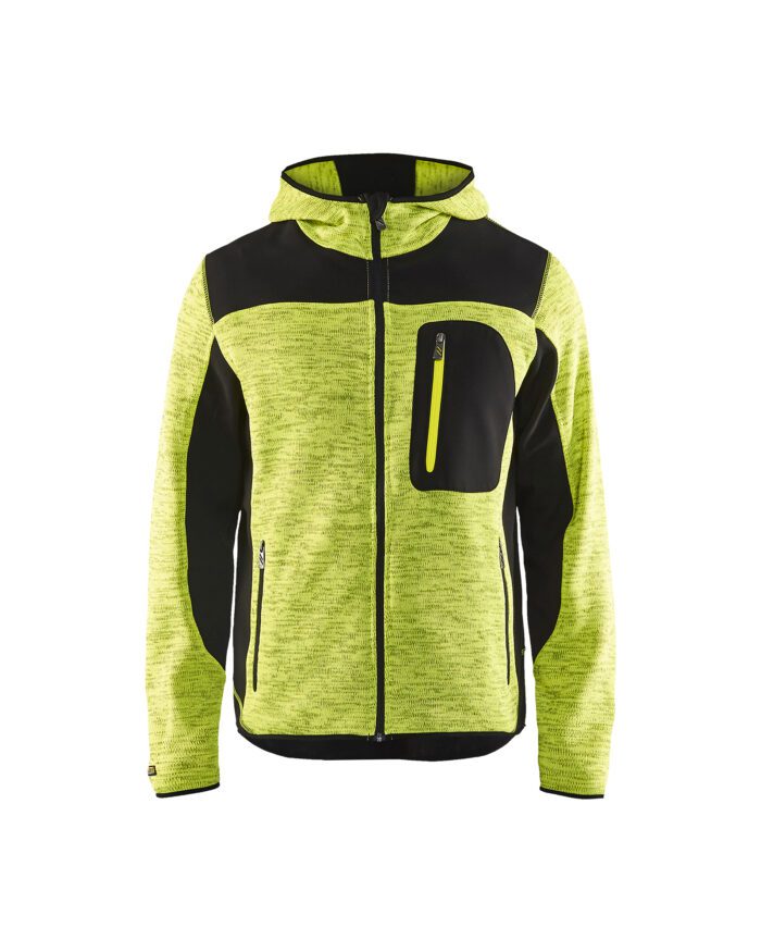 Veste tricotée à capuche