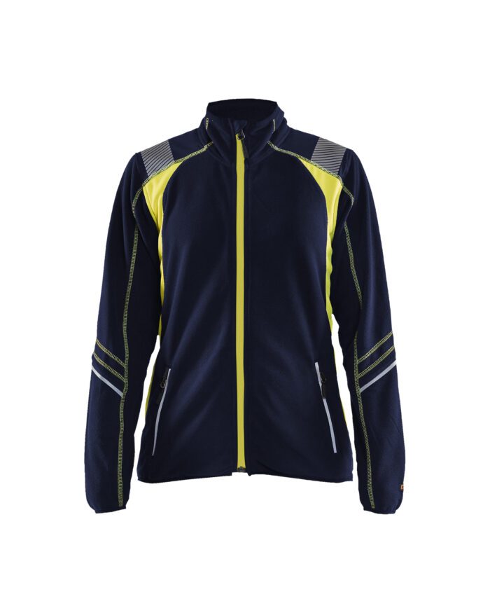 Veste micropolaire détails fluo femme