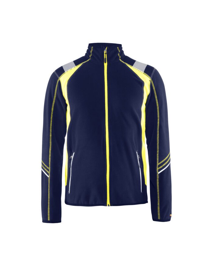 Veste micropolaire détails fluo