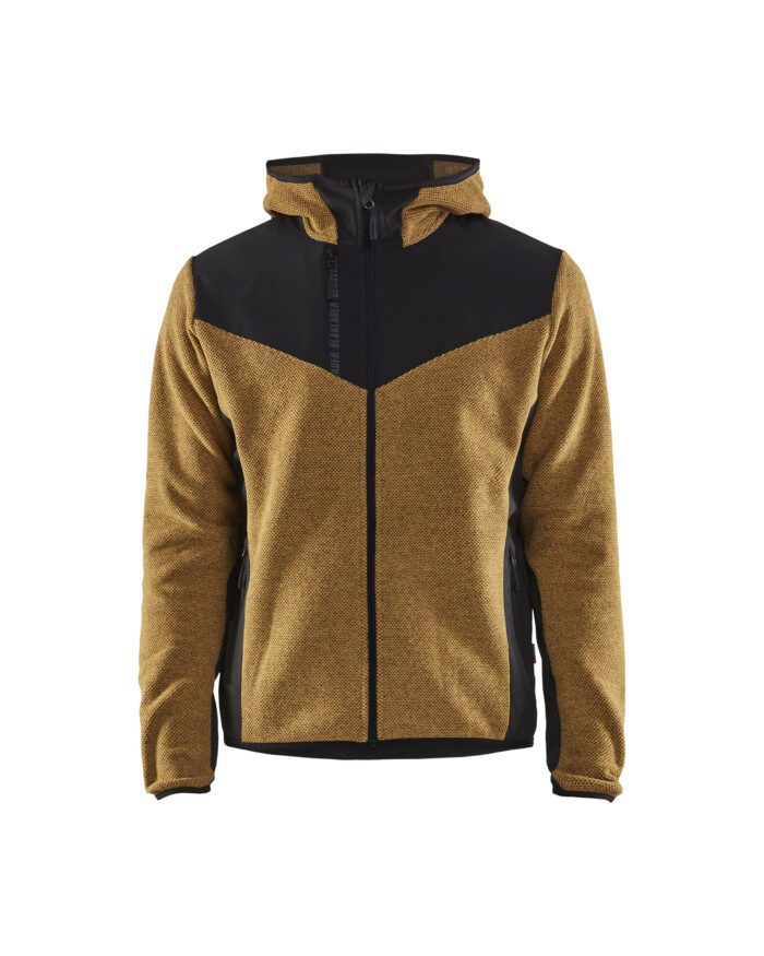 Veste tricotée avec softshell